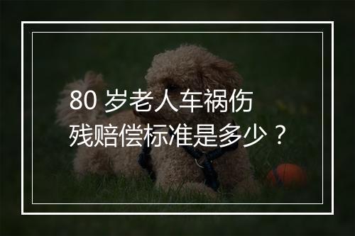 80 岁老人车祸伤残赔偿标准是多少？