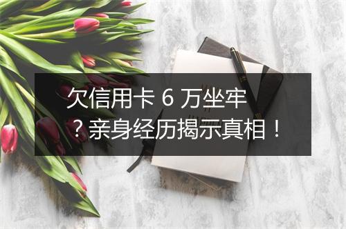 欠信用卡 6 万坐牢？亲身经历揭示真相！