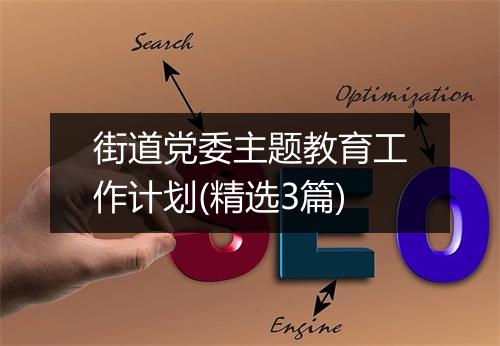 街道党委主题教育工作计划(精选3篇)