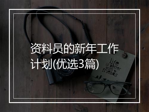 资料员的新年工作计划(优选3篇)
