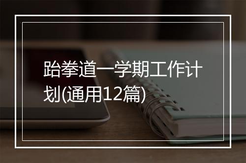 跆拳道一学期工作计划(通用12篇)