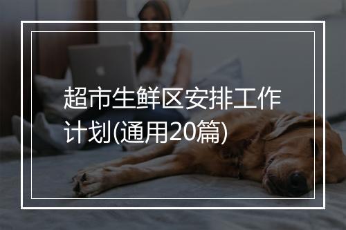 超市生鲜区安排工作计划(通用20篇)