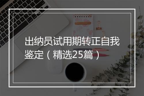 出纳员试用期转正自我鉴定（精选25篇）