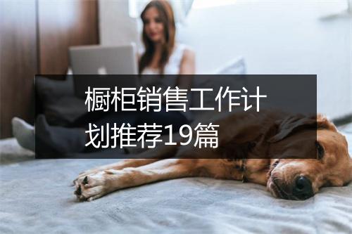 橱柜销售工作计划推荐19篇