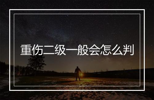 重伤二级一般会怎么判
