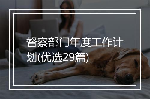督察部门年度工作计划(优选29篇)