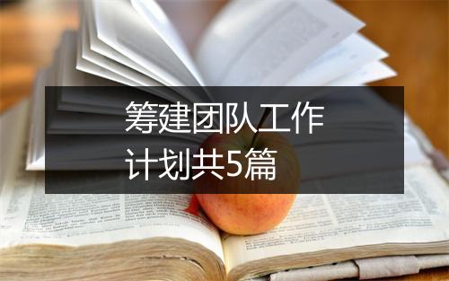 筹建团队工作计划共5篇