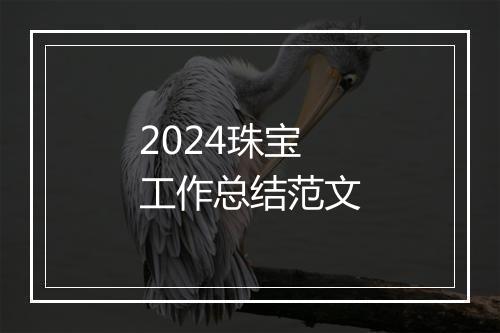 2024珠宝工作总结范文