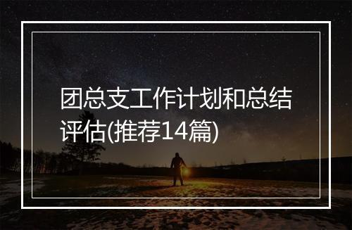 团总支工作计划和总结评估(推荐14篇)