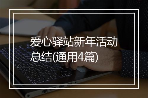 爱心驿站新年活动总结(通用4篇)