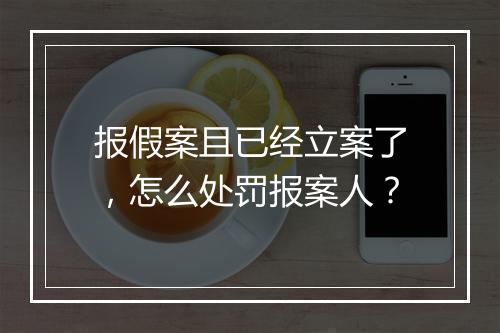 报假案且已经立案了，怎么处罚报案人？