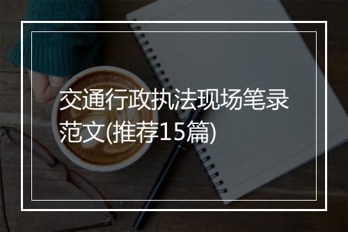 交通行政执法现场笔录范文(推荐15篇)
