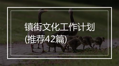 镇街文化工作计划(推荐42篇)