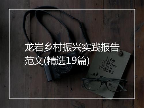龙岩乡村振兴实践报告范文(精选19篇)