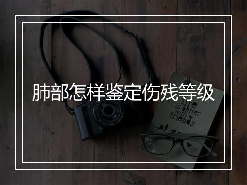 肺部怎样鉴定伤残等级