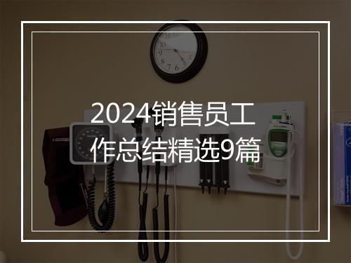 2024销售员工作总结精选9篇