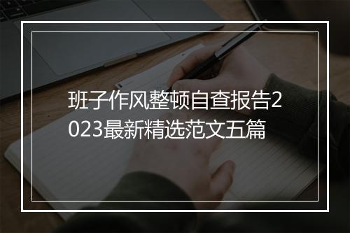 班子作风整顿自查报告2023最新精选范文五篇