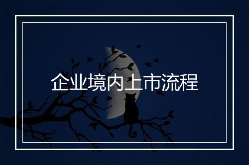 企业境内上市流程