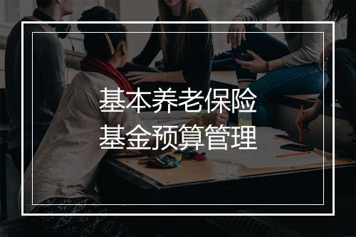 基本养老保险基金预算管理