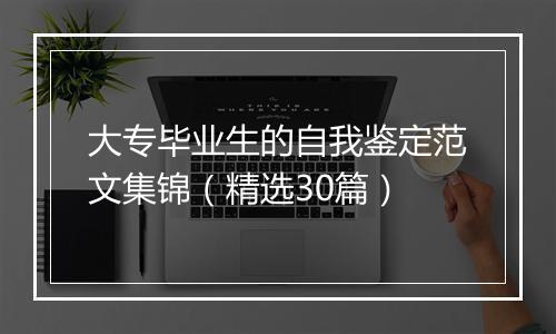 大专毕业生的自我鉴定范文集锦（精选30篇）