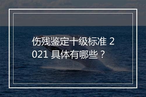 伤残鉴定十级标准 2021 具体有哪些？