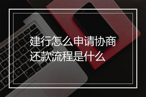 建行怎么申请协商还款流程是什么