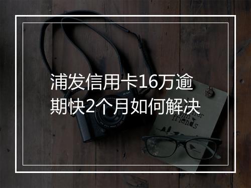 浦发信用卡16万逾期快2个月如何解决
