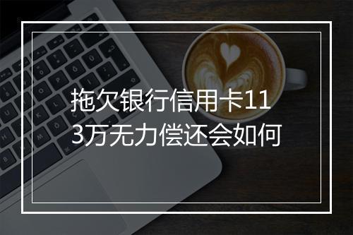 拖欠银行信用卡113万无力偿还会如何