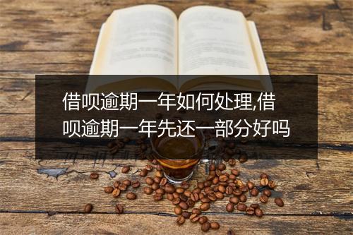 借呗逾期一年如何处理,借呗逾期一年先还一部分好吗