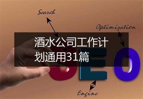 酒水公司工作计划通用31篇