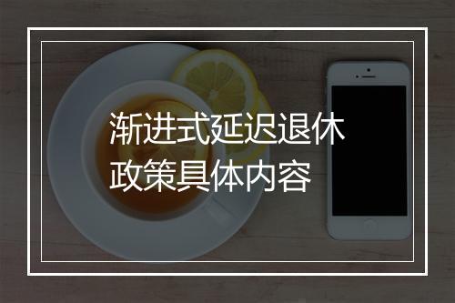 渐进式延迟退休政策具体内容