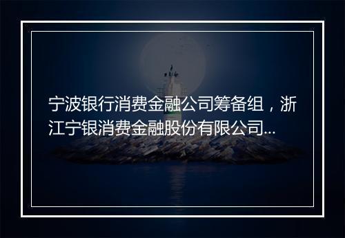 宁波银行消费金融公司筹备组，浙江宁银消费金融股份有限公司是哪个网贷