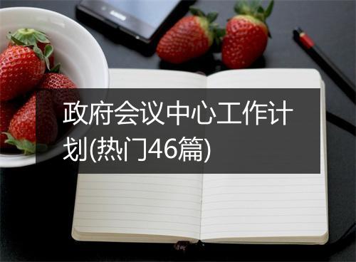政府会议中心工作计划(热门46篇)