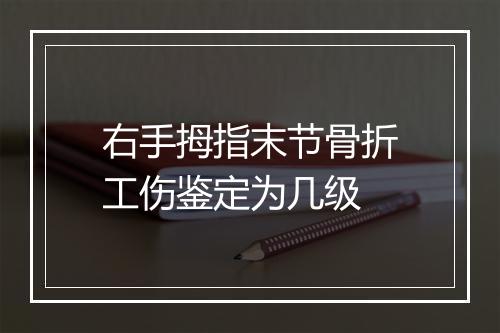 右手拇指末节骨折工伤鉴定为几级