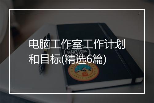 电脑工作室工作计划和目标(精选6篇)