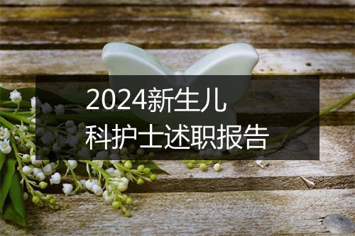 2024新生儿科护士述职报告