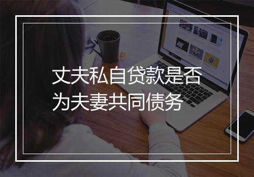 丈夫私自贷款是否为夫妻共同债务