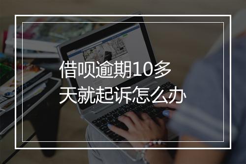 借呗逾期10多天就起诉怎么办