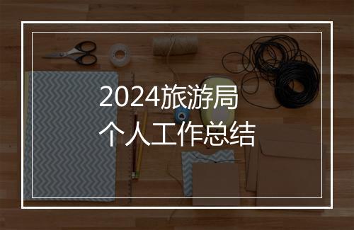 2024旅游局个人工作总结