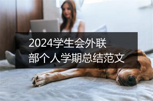 2024学生会外联部个人学期总结范文
