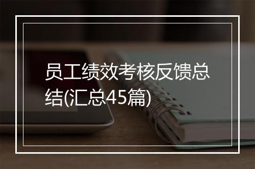 员工绩效考核反馈总结(汇总45篇)