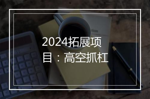 2024拓展项目：高空抓杠