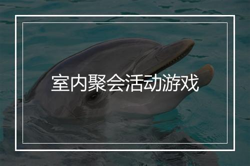 室内聚会活动游戏