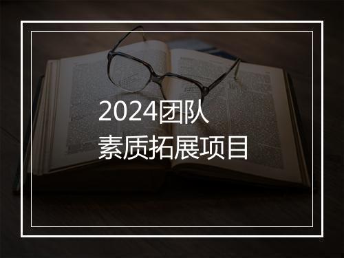 2024团队素质拓展项目
