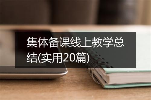 集体备课线上教学总结(实用20篇)
