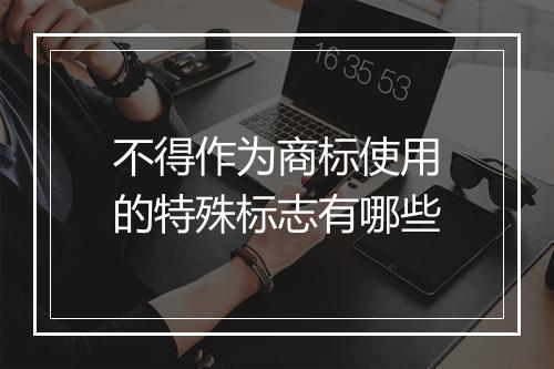不得作为商标使用的特殊标志有哪些