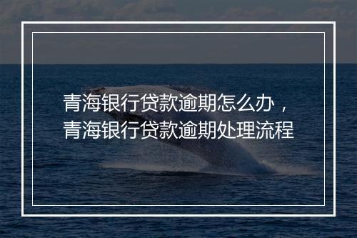 青海银行贷款逾期怎么办，青海银行贷款逾期处理流程