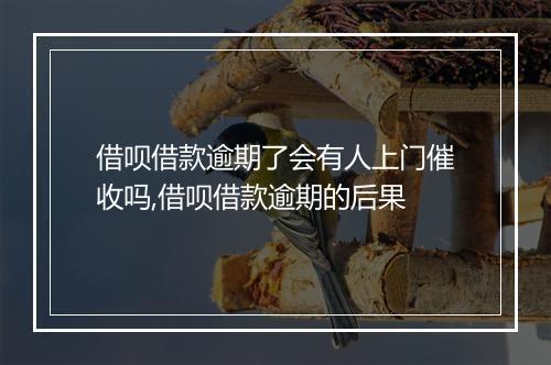借呗借款逾期了会有人上门催收吗,借呗借款逾期的后果
