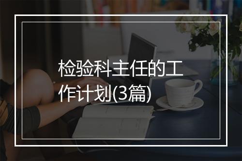 检验科主任的工作计划(3篇)