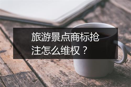 旅游景点商标抢注怎么维权？